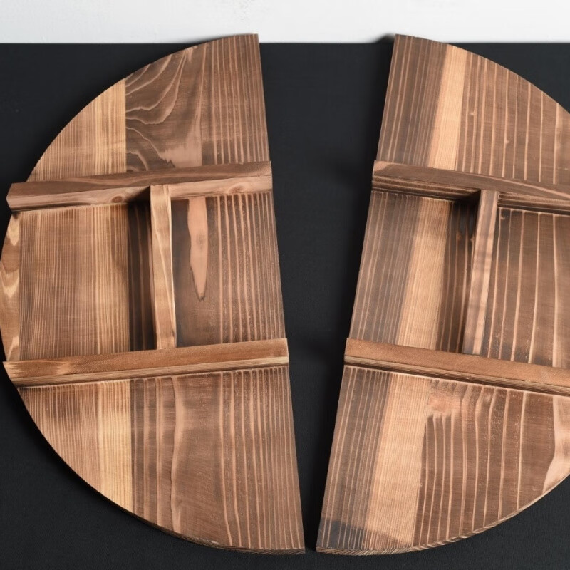 Qinkai wooden pot lid household pure handmade fir pot lid wooden lid water tank lid size casserole old-fashioned pot lid can be customized 52 burnt colors