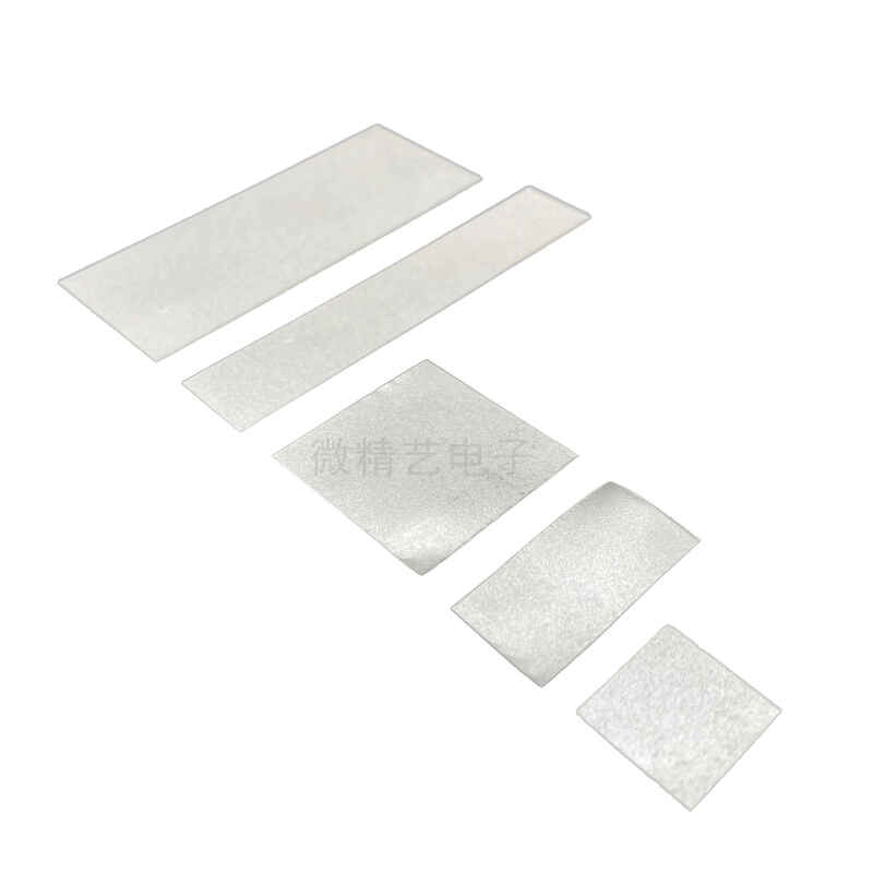 PVDF piezoelectric film can be customized and cut into any shape or size, supporting electrode lead-out, plastic packaging 28um, hot sale 1*1CM