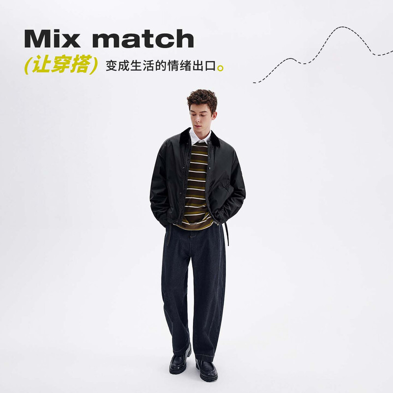 NVG YOUNG Italian dinghy Barn style lapel padded jacket men's autumn and winter warm casual jacket windproof cotton jacket