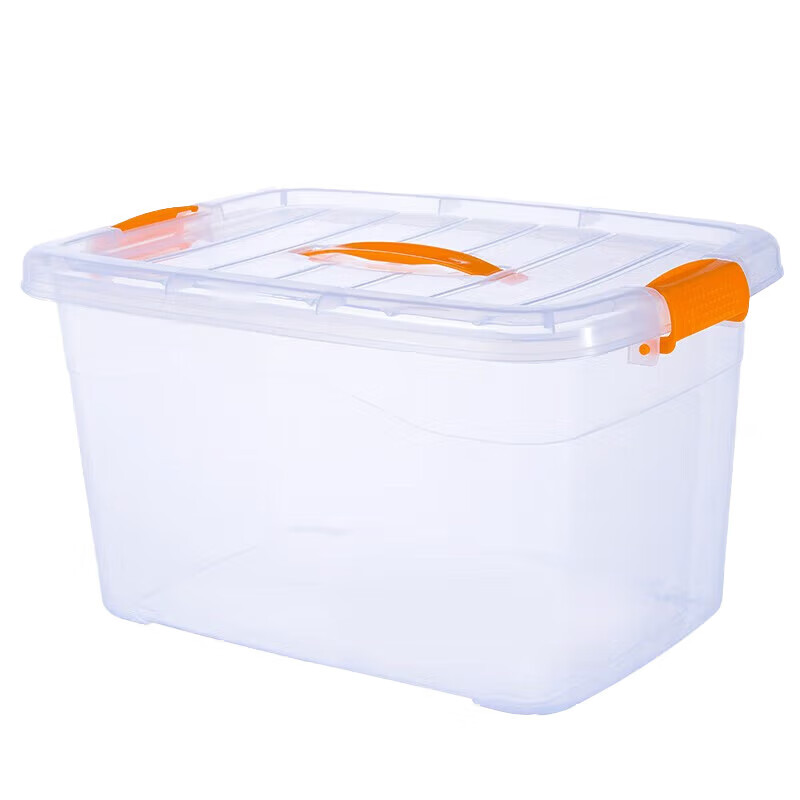 Sifokding storage box with handle storage box storage box miscellaneous tool storage box with lid transparent large size (46*32*26)