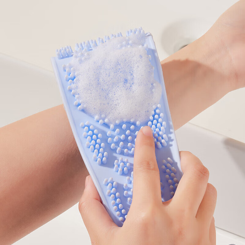 Imakara Silicone Bath Towel Pull Back Strip Back Bath Towel Rubbing Artifact Back Bath Towel Powerful Mud Rub Back Silicone Bath Towel Blue