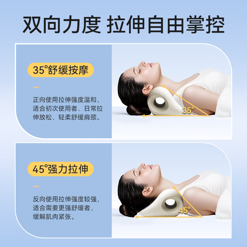 PROIRON cervical spine pillow cervical spine massage pillow soothing shoulder and neck pillow yoga stretching home correction relaxer white