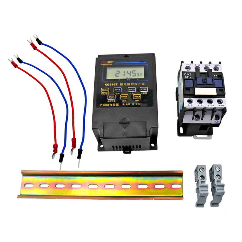 Time controlled switch controller 380220v AC contactor high power timer street light water pump 380v set (40A)