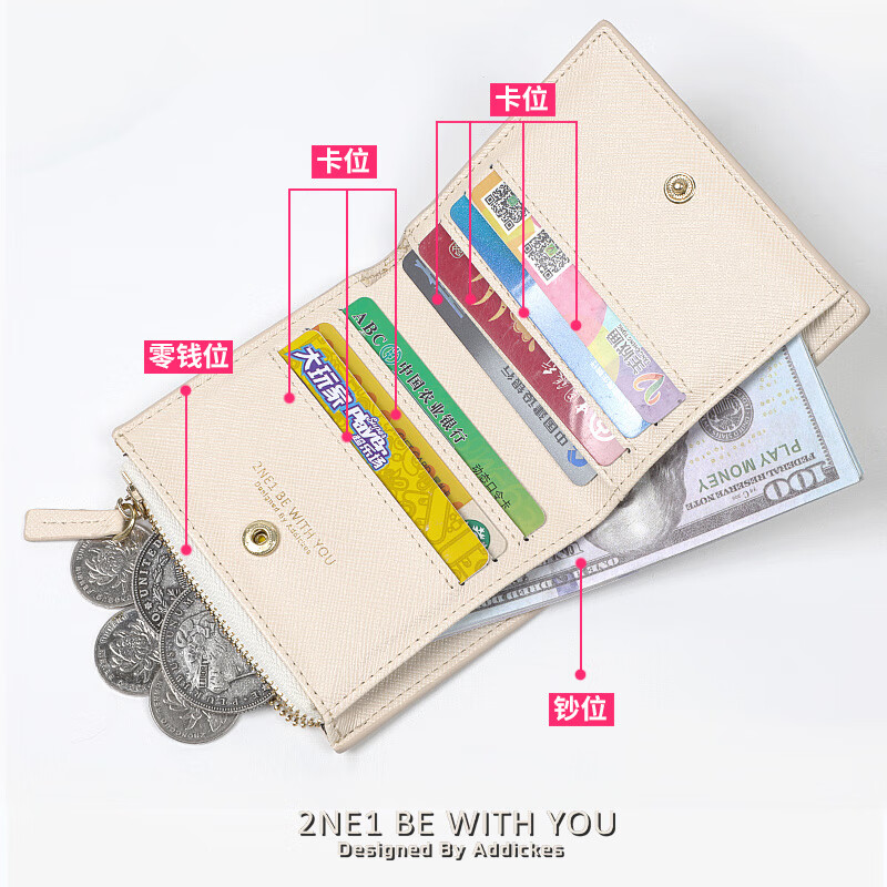 Witch's Journey Two-Dimensional Animation Peripheral Wallet Short Irena Cute Japanese Ins Coin Purse Female Student Black Witch's Question Mark