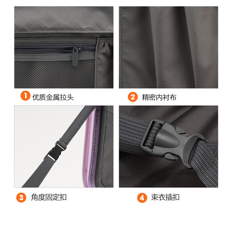 OBIBO/Obibo rechargeable multi-functional double-sided suitcase aluminum frame trolley case 24 for women and men 20 inches universal static dark gray 20 inches