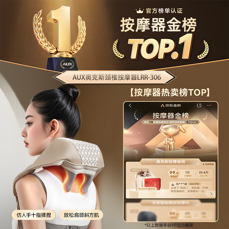AUX cervical spine massager, massage shawl, shoulder and neck massager for trapezius muscle, leg, waist and neck massager for cervical spine, massage pillow for elders, parents, birthdays, practical, high-end, top-end model, S+V technique + 10D grasping + large area hot compress, Valentine's Day gift for boyfriend, girlfriend, husband, wife, elders, parents.