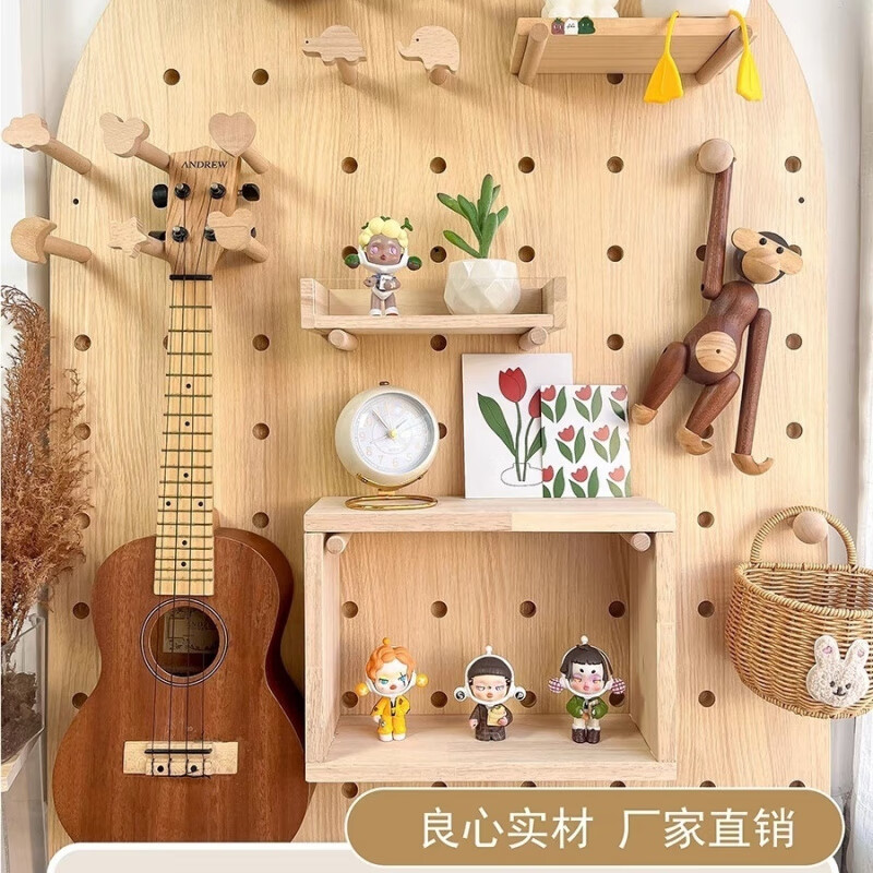 Vinoa solid wood matchstick wall hook round 15mm wooden stick round head wooden stick hole board accessories hole laminate Japanese style matchstick diameter 15mm * length 95mm (5 pieces)