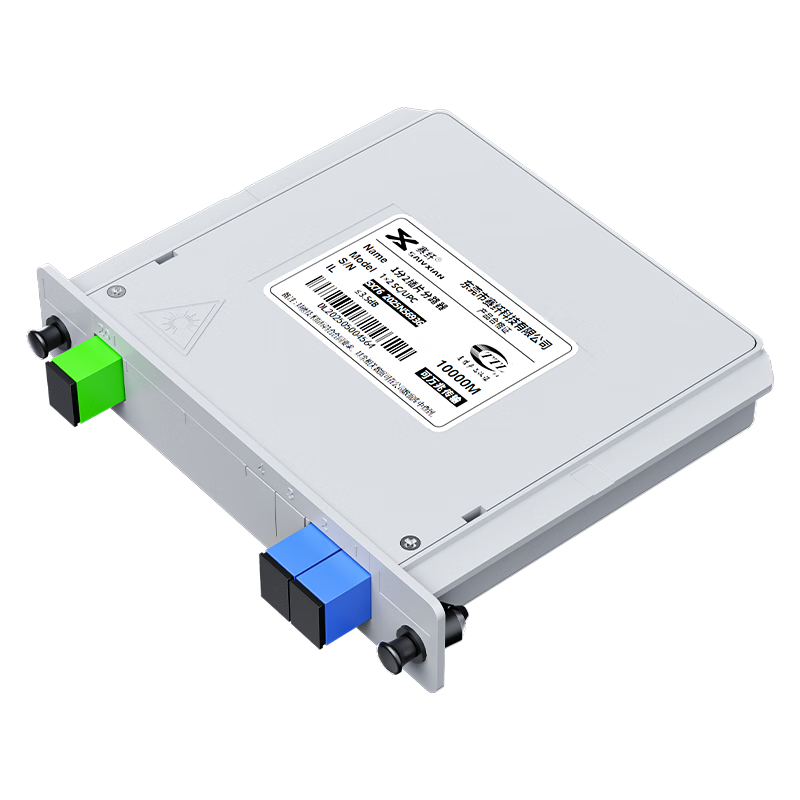 Sai Fiber optical fiber splitter 1 minute 2 plug-in card type carrier-grade optical fiber splitter single-mode square head SC/UPC pigtail mobile Unicom Telecom PLC box splitter 1/2