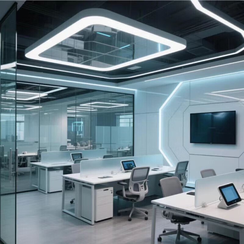 Qingdao office decoration and renovation, ceiling partition installation, carpet plastic floor paving, long warranty