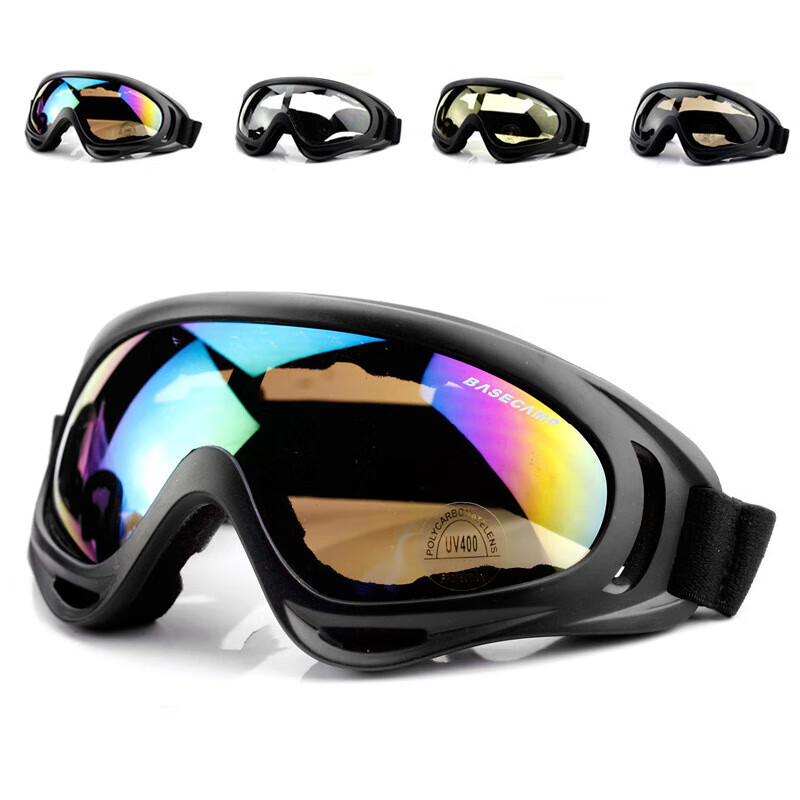 Cycling glasses motorcycle electric car sand goggles Harley helmet half helmet goggles outdoor anti-fog transparent lens