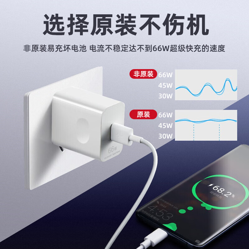 Honor original 5a charging cable 40W super fast charge 400 300 200 X70 X60 V40 v30pro v20 30s x50i universal Huawei P30 p40 data cable Honor 5A charging cable Type-c white