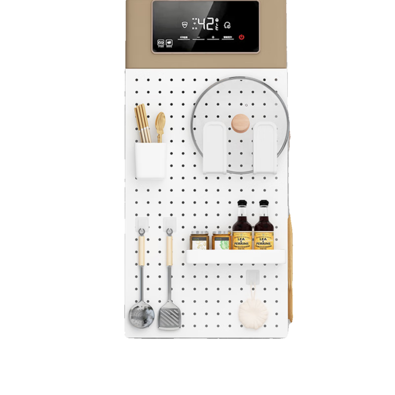 Lishi water heater cover gas pipe decorative hole board kitchen natural gas wall-mounted ugly cabinet storage rack Nordic white length 35 height 30 depth 17 free storage set