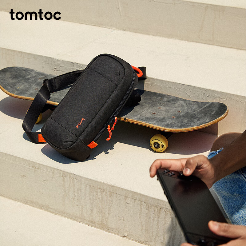 Tomtoc Switch2 Storage Bag Crossbody Storage Bag Handheld Storage Bag NS Cassette Storage Accessories Storage Commuting Shoulder Bag G49 Classic Black