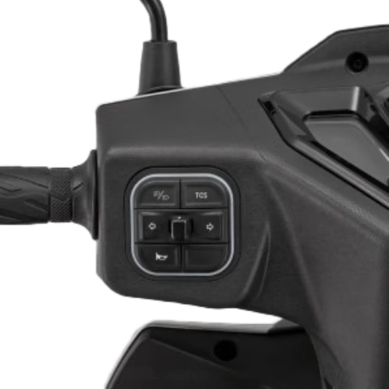 Qianjiang Xun 125 fuel motorcycle, pedal commuting, fuel-saving scooter, cost-effective, guardrail + trunk, starry night black