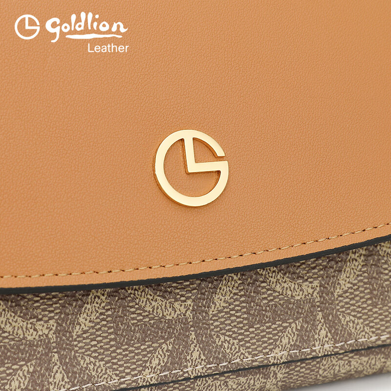 GOLDLION G+ Goldlion Wallet Women's Long Clutch 2025 New Women's Multifunctional Retro Niche Design Coin Purse Trendy Yellow