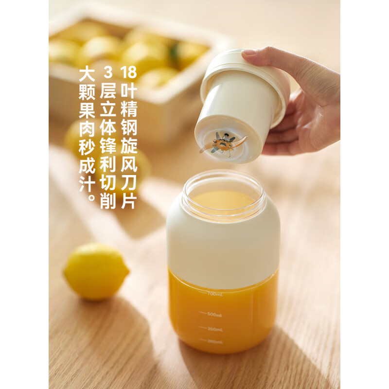 Olek flash sale limited to 1 unit Juicing Cup Large Capacity Portable Juicer Crushed Ice Ton Bucket Ceramic White 1000ml Capacity One Cup Double Cover