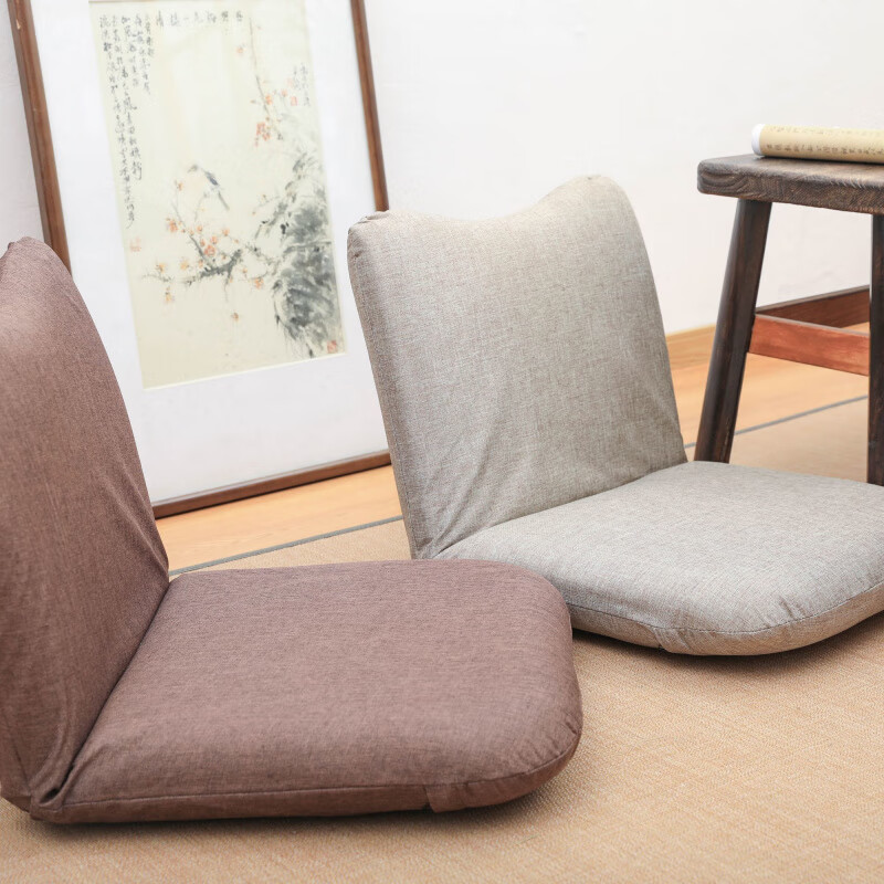 Yisen Muyu Japanese style simple adjustable tatami bedroom bed pregnant woman seat legless removable and washable single backrest lazy chair square coffee small