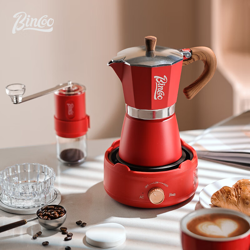 Bincoo Moka pot coffee pot household small electric stove set Italian hand-brewed coffee pot appliances