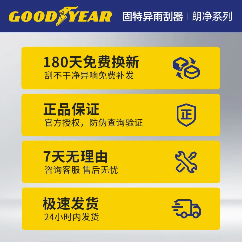 Goodyear (Goodyear) first generation Haval Big Dog wiper blade original factory special Great Wall Haval rubber strip boneless front wiper strip 1 pair
