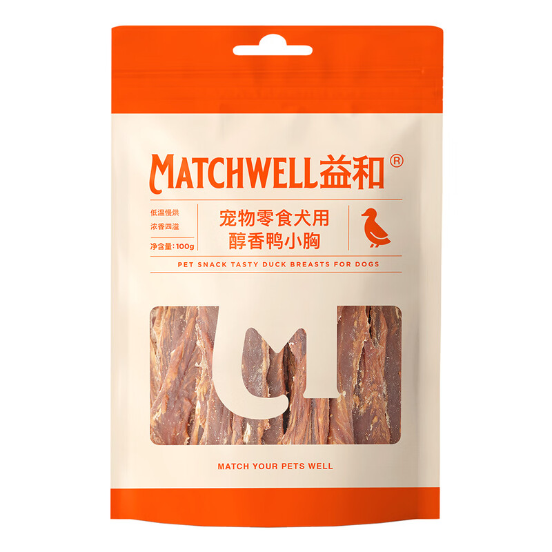 Yihe Pet Snacks Duck Dried Dog Snacks Small and Medium Dogs Reward Snacks for Adults and Puppies Mellow Duck Breasts 100g