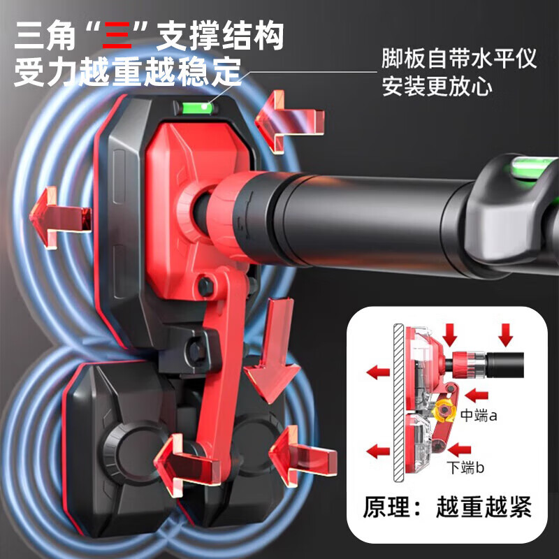 Ripa pull-up device, household horizontal bar, indoor punch-free fitness equipment, adjustable, stable and non-slip for children, new upgraded 3-foot plate + level, load-bearing 2560 catties/installation distance 136-180CM