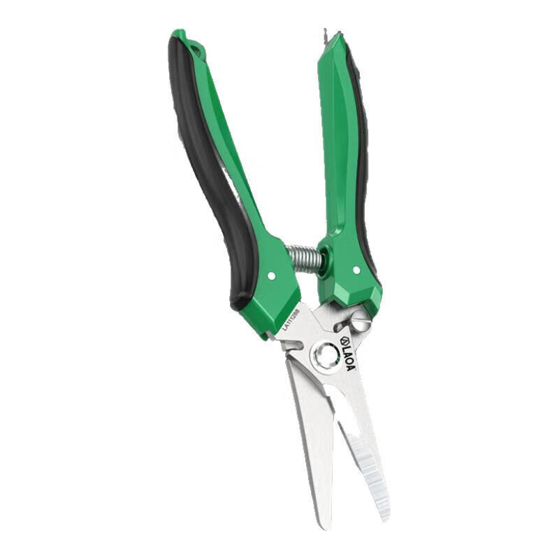 Three (A) three-product multi-functional scissors for crimping and stripping electrician's scissors with teeth, anti-slip and strong wire trough scissors L1193068 Electric 6 stainless steel electrician's scissors