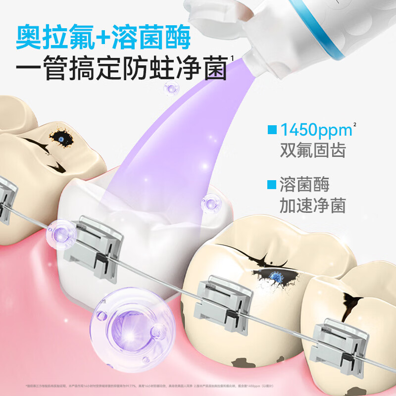 Koulangte Orthodontic Toothpaste Contains Fluoride, Anti-moth, Whitening, Removes Stains and Fixed Teeth, Special for Adults and Teenagers, Pineapple 200g + Green Tea 20g