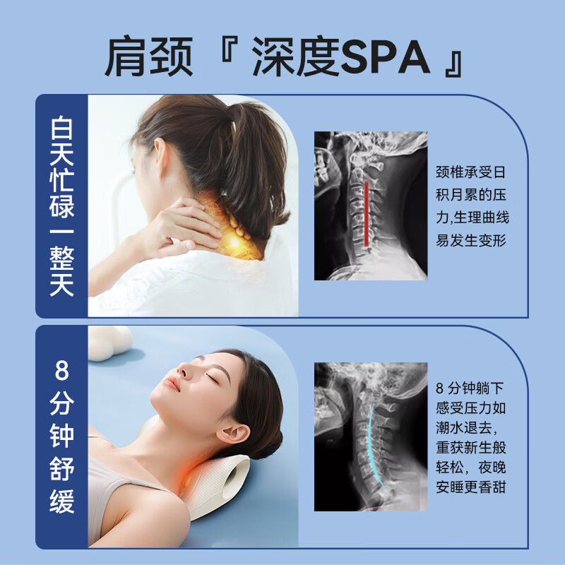 PROIRON cervical spine pillow cervical spine massage pillow soothing shoulder and neck pillow yoga stretching home correction relaxer white