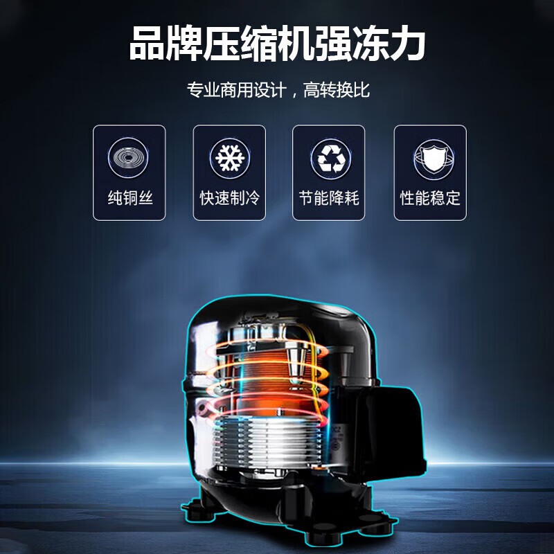 Haier four-door freezer commercial kitchen refrigerator first-class energy efficiency box large-capacity stainless steel vertical refrigeration and fresh-keeping cabinet freezer quick-freezer hotel kitchen 201 high-precision stainless steel four-door dual temperature SL-1020C2D2S