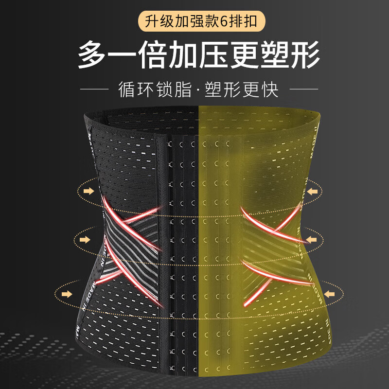 Belly shaping belt for women, postpartum restraint belt, fitness bodysuit, sports waist shaping safety pants, belly shaping tool, black S (about 95-110 pounds)