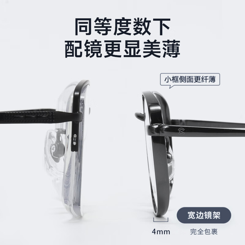 Swarovski myopia glasses frame ultra-light titanium frame business men small square frame full frame height myopia glasses frame with glasses SP721 SP721 gun color C03 single frame