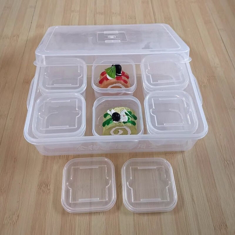 Canteen sample box 8 consecutive grids 100 food divided into four grids, six grids, eight grids, nine grids, 12 grids, multiple grids, catering school commercial sample retention box, six grids (free 30 labels)