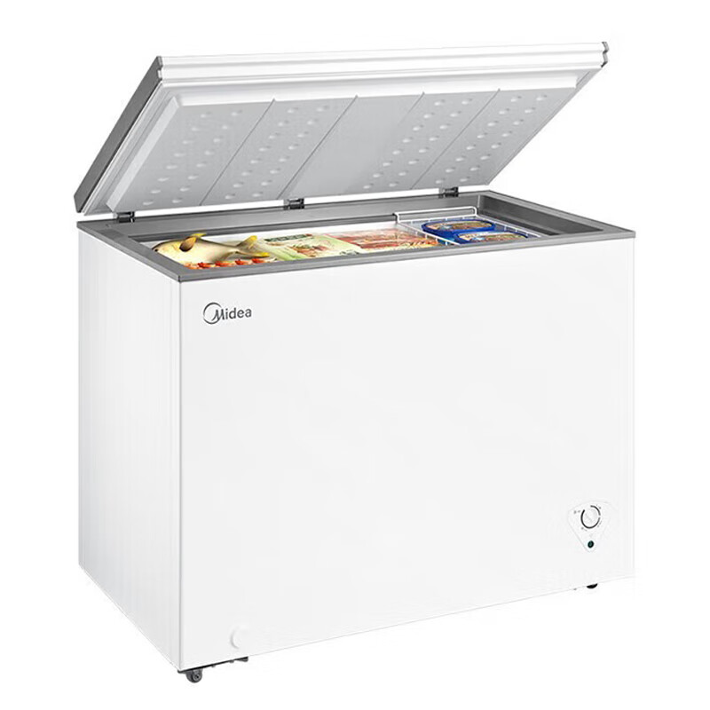 Midea top-opening large-capacity freezer deep-cooling quick-freezing and fresh-keeping energy-saving single-temperature refrigeration and freezing conversion freezer horizontal household BD/BC-301KM (E) randomly sent 300 301L