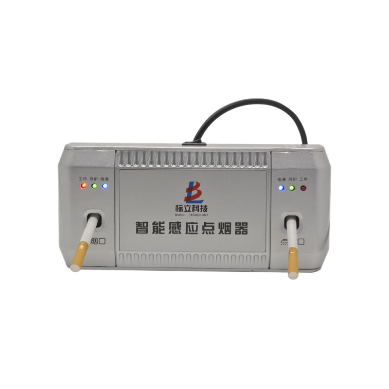 Factory prison, airport smoking area, plug-in fixed smart induction electronic cigarette lighter for public places, silver white