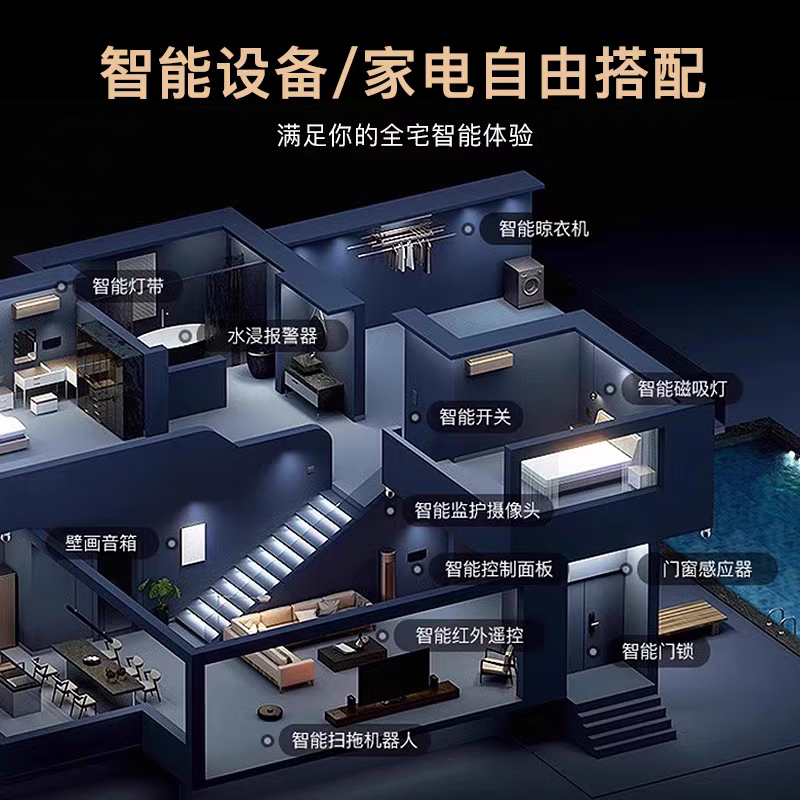 Can be connected to Xiaomi Mijia whole house smart home package system design plan to customize villa home curtains and hotel B&B whole house smart package