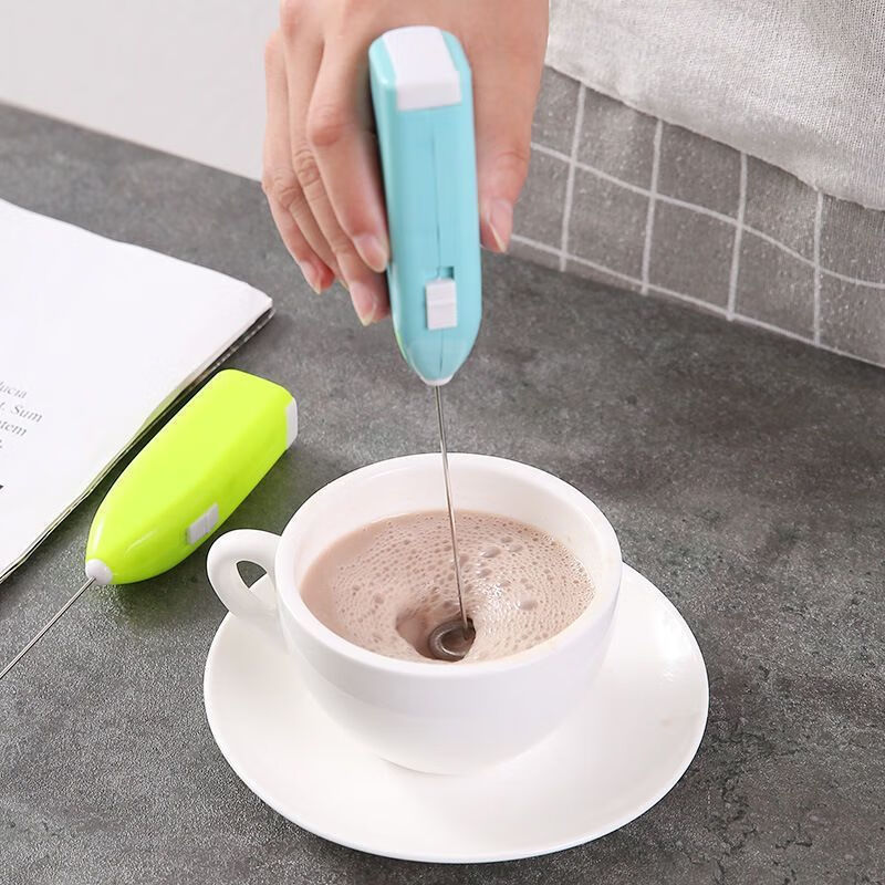 Milk powder stirring holder handheld electric egg beater egg stirring stick household baking mini cream whipping mixer electric mixer random color