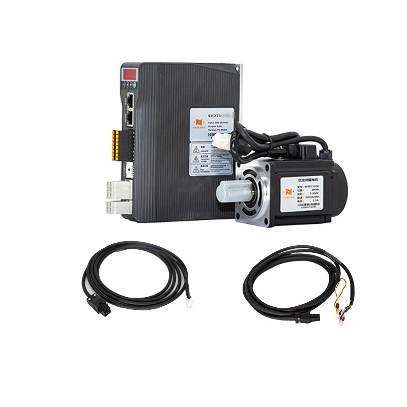 Yue Changsheng 1000W set 80 flange 3.3NM AC servo motor drive controller set high performance programmable orange SVD750-RS-pulse +485 3M80SS3330A (brake)