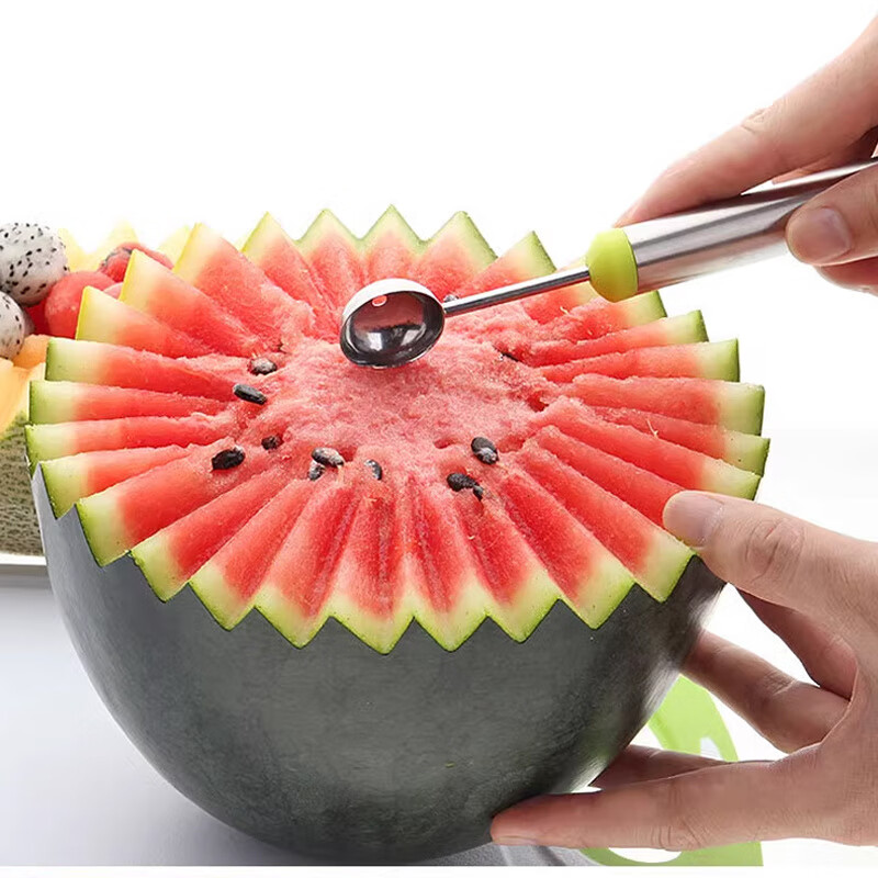 Ye Yu fruit carving knife three-piece set fruit baller multi-functional fruit platter tool stainless steel watermelon ball scoop embossed combination seven-piece set