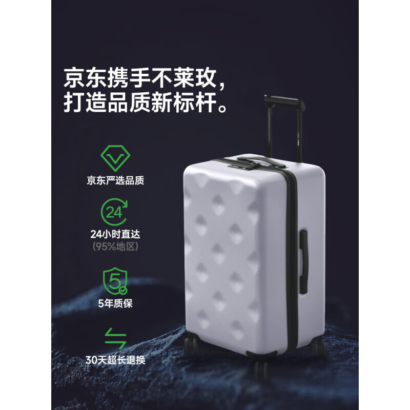 Bulaimei Jingdong Outlet Luggage Jingdong Cooperation Trolley Suitcase Can Be Checked In Password Leather Box Fashion Gray 20 inches