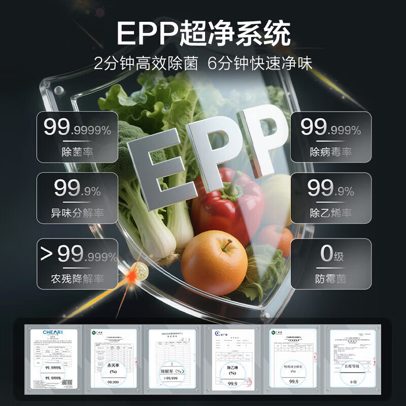 Haier Family Banquet 473L cross-door refrigerator EPP ultra-clean three-speed variable temperature IBOX cold extraction zone wide variable temperature first-level energy efficiency air-cooled frost-free sterilization and pure flavor household refrigerator BCD-473WGHTDH9G9U1