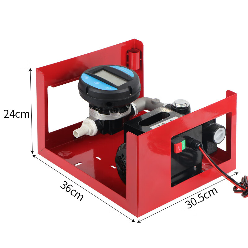 CLCEY vehicle-mounted ton barrel tanker 12V24V220V large flow metering electric oil pump diesel fully automatic assembly 12V (mechanical flow meter) 60L set 550w