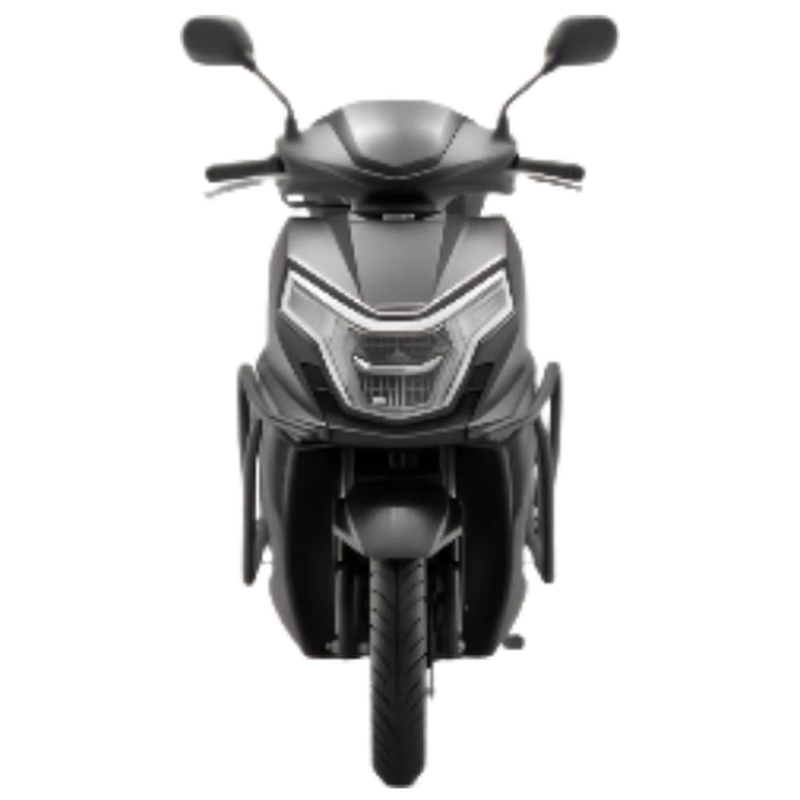 Qianjiang Xun 125 fuel motorcycle, pedal commuting, fuel-saving scooter, cost-effective, guardrail + trunk, starry night black