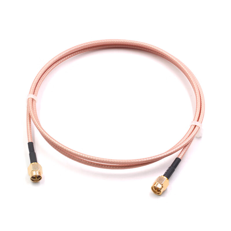 SMA-JJ RG316D double shielded silver-plated RF extension cable SMA double male SMA-J/SMA-J jumper SMA male to SMA male RG316D brown sheath 1M