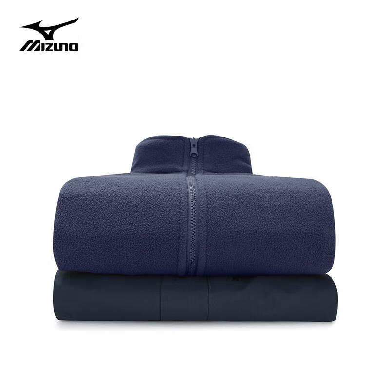 Mizuno Outdoor Three-in-One Jacket Men's Jacket Windproof Two-piece Set Couple Mountaineering Sportswear Navy XL