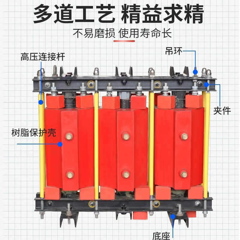 Sichuan Electric High Voltage Iron Core Reactor CKSC-252/10-6% Epoxy Casting 252Kvar Series Reactor Reactive Power Compensation Capacitor Cabinet Special 6% 10000V 5