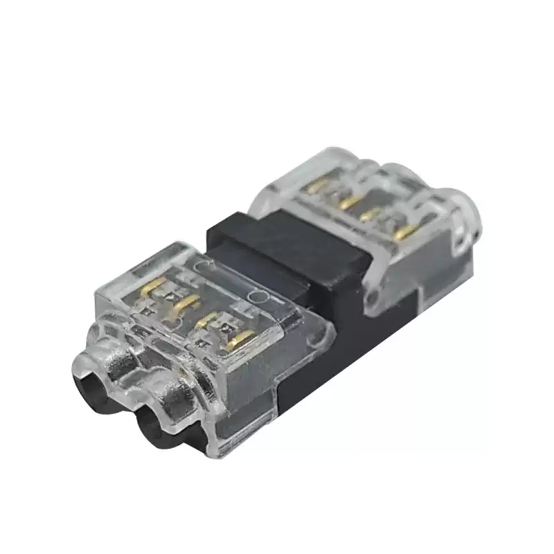 D2 strip-free terminal block interpluggable removable quick connector double-wire puncture outlet quick LED terminal H2 two-in-two-out 10-pack suitable for 0.30.75mm