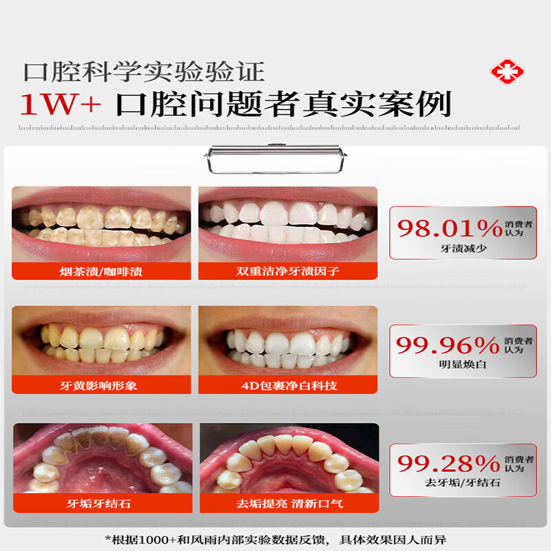 Hefengyu baking soda toothpaste removes bad breath, removes yellowing, removes tooth stains, removes tobacco stains, tartar, protects gums, whitens toothpaste 220g*2 bottles