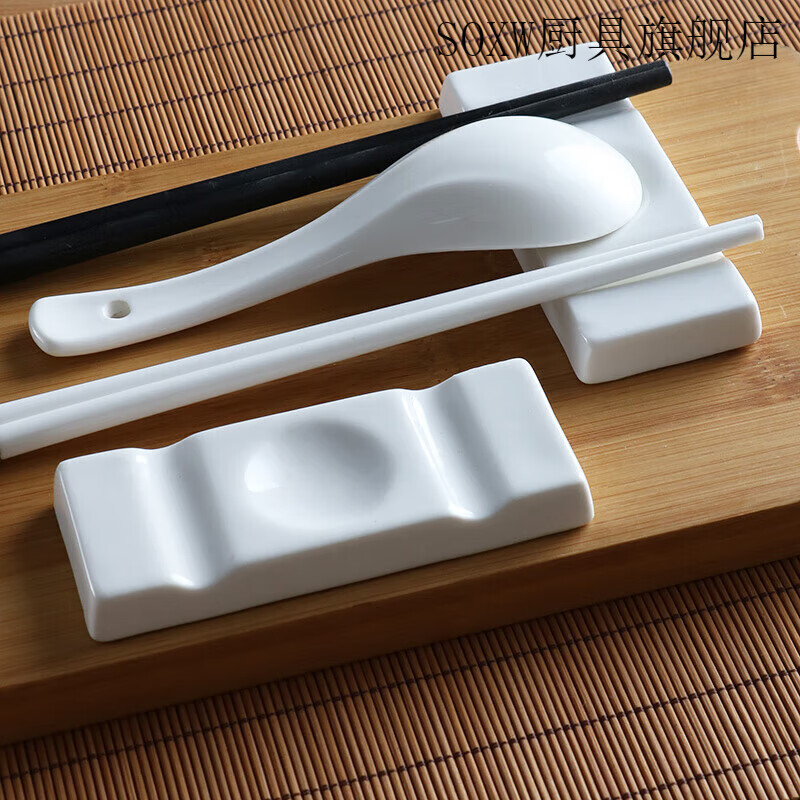 SOXW Chopstick Holder Ceramic Chopstick Holder Chopstick Holder Hotel Special Chopstick Holder Chopstick Pillow Dual-Purpose Chopstick Holder Spoon Holder Shelf Male Lushui Jinshan Guzheng Chopstick Holder Ten Pack