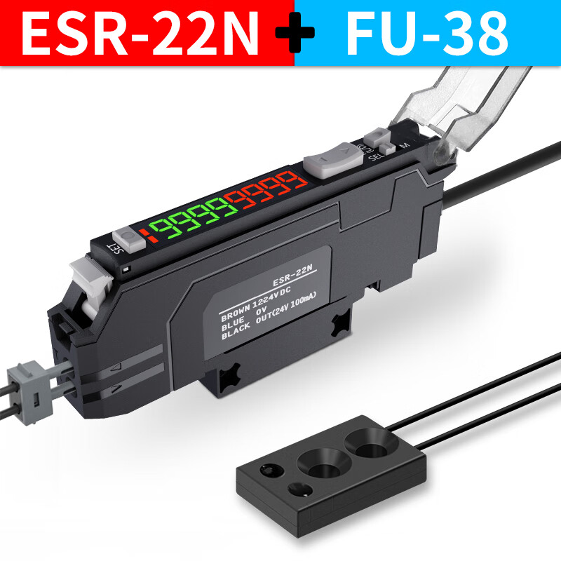 Yuechangsheng limited reflection optical fiber sensor amplifier probe FU-38 FU-11 FU-37 FU-38V photoelectric switch FU-38 supporting ESR-22N amplifier