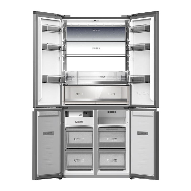 Ronshen BCD-506P60CZBAV Intelligent Dual Purifier Max Dual System Four Cycles Clean Ice Making 506L Flat Insert Cross Door Refrigerator Su Yueyin